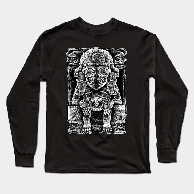 Mictlantecuhtli - Aztec god of death Long Sleeve T-Shirt by sawblade666